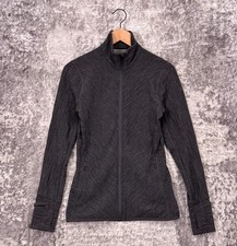 Icebreaker Descender Full Zip Jacket Small Womens Gray Performance Merino Wool picture