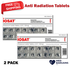Anti Radiation  Iosat Potassium Iodide Tablets, 130mg Adults 2PACK 14 Tablets EA picture