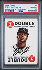 2024 Topps TBT - 1968 Topps Game Design Ronald Acuña Jr. #2 🔥🔥PSA 10🔥🔥 picture