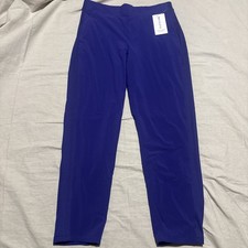 ATHLETA Brooklyn Lined Pants Womens 14T Purple Blue Pull On Ankle Athleisure NEW picture