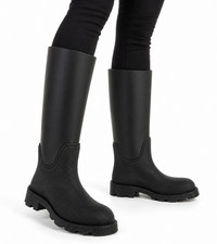 BURBERRY Rubber Marsh Knee High Rain Boots (38 EU; 8 US)  $870  NIB picture