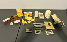 Vintage Calico Critters Sylvanian Families Furniture Toy Lot Kitchen Bed Parts  picture