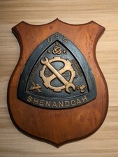 USS Shenandoah AD 26 Navy Ship Brass Plaque Militaria picture