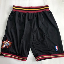 New Philadelphia 76ers Men Classic Black Pockets stitched Shorts Size US picture