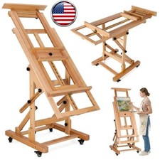 Movable Large H-Frame Painting Easel - Artist Studio Easel -Heavy Duty Art Easel picture
