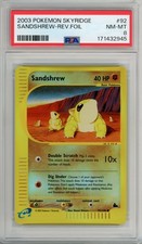 2003 Pokemon PSA 8 Sandshrew Reverse Foil - 92/144 Skyridge NM-MT picture