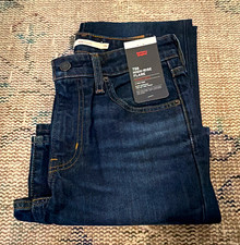 Levi's Premium 726 High Rise Flare Jeans Slim Fit Stretch Dark Wash Blue 26 picture