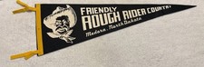 VTG Theodore Roosevelt Pennant Rough Rider Country Medora North Dakota 27x9in picture