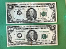 Crispy 1974 & 1977 $100 Federal Reserve Notes - Shipping Discounts picture