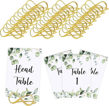Marspark 26 Sets Wedding Table Numbers with Gold Table Holders,Black picture