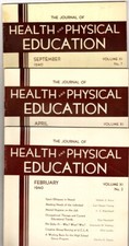 The Journal Of Health And Pysical Education, Volume X issues: 2,4,7,8,9,10; 1940 picture