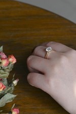Rare 4.70 CT Certified Round White Diamond Solitaire Ring 14K Yellow Gold Plated picture
