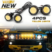 4x Amber LED Front Grille Grill Running Lights Smoked For  F150 Raptor Style picture