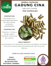 [idHerb] 100-1000 CAPSULES GADUNG CINA Smilax China NATURAL HERBAL picture