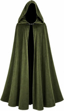 Medieval Cloak with Hood, Renaissance Halloween Hooded Cape picture