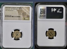 393-423AD Emperor Honorius NGC Certified Ancient Roman Coin Globe Genuine picture