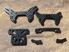 6pcs Carbon Fiber F&R Shock Tower To Plate Set for Arrma Limitless Infraction 6s picture