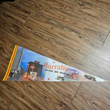 Vintage 1970s Harrah's Hotel and Casino Reno Lake Tahoe Pennant Souvenir Retro. picture