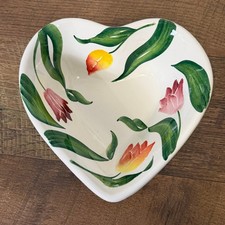 Ancora Hand Painted Italian Ceramic Heart Shaped Bowl Tulip picture