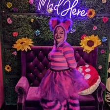 Cheshire Cat Shag Faux Fur Ears & 10