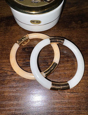 Vintage Asian-Inspired Jewelry Lot + 24KT Gold Porcelain Trinket Box picture