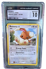 2008 Pokemon Majestic Dawn Buneary 53/100 CGC 10 picture