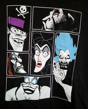 Disney Villains T-Shirt Sz XL Dr Facilier Hades Maleficent Ursula Scar + picture