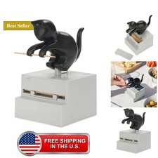Frisky Toothpick Holder – Cute Cat-Shaped Dispenser for Kitchen and Dining Ro... picture