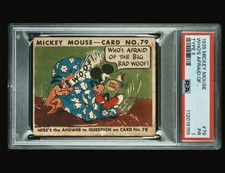 1935 Mickey Mouse Gum Card R89 TYPE 2 - #70- RARE - PSA 1 - Whos Afraid… picture