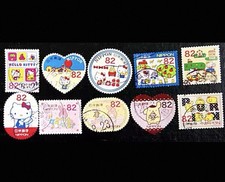 HDDM30 Stamp Japan 2014 Greetings Hello Kitty Sanrio Characters Used Set of 10 picture