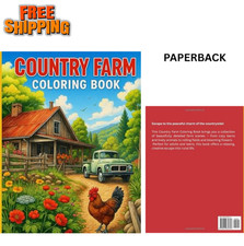 Country Farm Coloring Book for Adults: Beautiful Rural Scenes, Barns, Farm picture