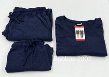 Honeydew Women's 3-Piece Tee, Short, Jogger Lounge Set, Navy, Size M picture
