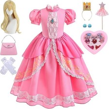 Princess Costume for Girls Dress up Holiday for 7-10 Years Kids with Accessories picture