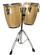 Zenison Latin Percussion Conga Drums and Stand 9