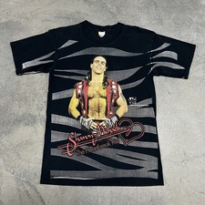 Vintage 1996 Shawn Michaels WWF Heartbreak Kid Zebra AOP 90’s WWE Shirt Medium picture