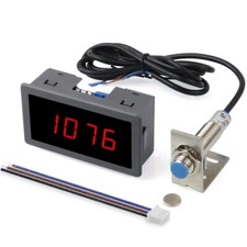 AC 110V Digital LED Motor Speed Tachometer RPM Meter Hall Proximity Switch NPN picture