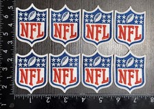 LOT OF 8 Larger NFL LOGO SHIELD IRON ON  PATCH SEE PHOTOS/ RULER picture