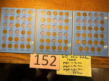 60 Coin Partial Set 1909 - 1940 Lincoln Wheat Cent Penny Folder Album  #152PICS picture