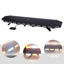 104LED Amber+White Strobe Light Bar Emergency Warn Beacon Tow Truck Response 47