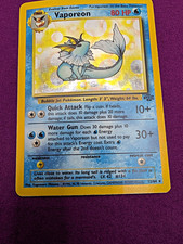 WOTC Vaporeon 12/64 Jungle Holo Rare 1999 English Pokemon TCG 80 HP picture