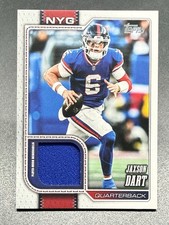 2026 Topps Flagship Football #ROR-JD Jaxson Dart Real One Relic NY Giants Patch picture