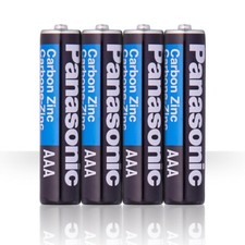 4 PCS Panasonic AAA Batteries - Carbon Zinc Super Heavy Duty Power picture