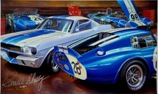 Shelby's Garage Giclée Canvas Autographed by Carroll Shelby Pat Bailey #26/40 picture