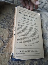 Dr Annie Marion Maclean   Women Workers and Society  1916 1st Ed  Scarce  DJ picture
