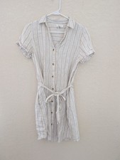 Japna Cotton Linen Belted Dress with Pockets Size L Summer picture