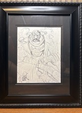 Bioshock Infinite Handyman framed ink sketch by series lead artist Robb Waters picture