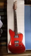 Used KGD Red Gloss Electric Guitar, Roasted Maple Neck, HH Pickups, pin picture