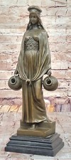 Vintage Dominique Alonzo Bronze Orientalist Sculpture “The Water Carrier” French picture
