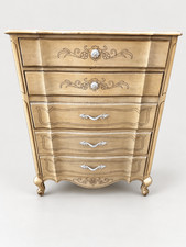 Vintage French Provincial Style Gold 4-Drawer Chest Dresser Ornate Carved Detail picture
