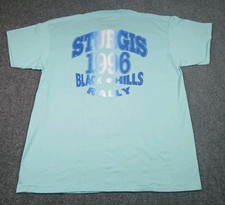 Vintage Sturgis 1996 Black Hills Bike Rally Mens T Shirt Size XL 54th Annual USA picture